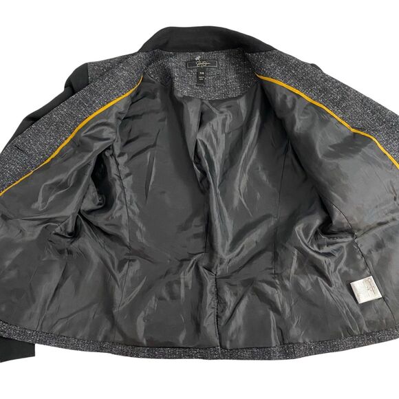 Jessica Simpson Blazer Womens 7/8 Black Colorblock Work Office Jacket Corpcore - Picture 6 of 16